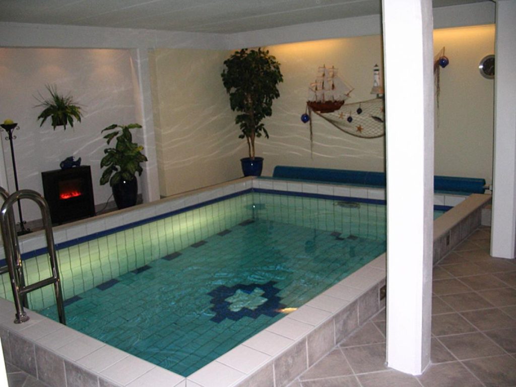 Small Indoor Pool Design With Hammock And Modern