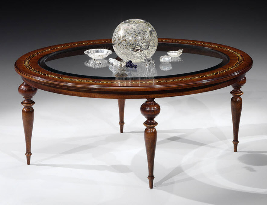 Classic Oval Glass Coffee Table