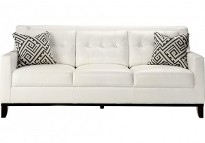 Comfort with Black and White Leather Sofa