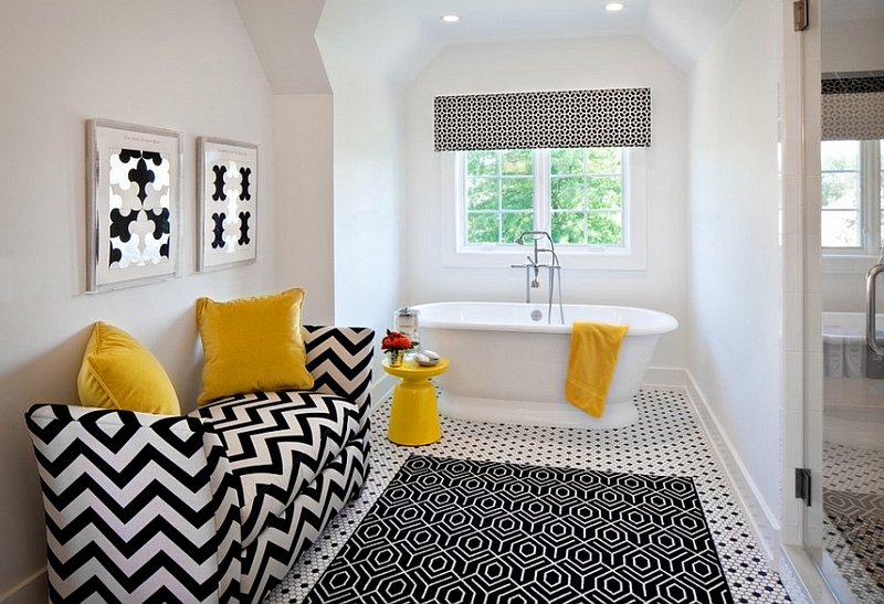 Black and White Bathroom Accent Colors with Ease in The Bathroom
