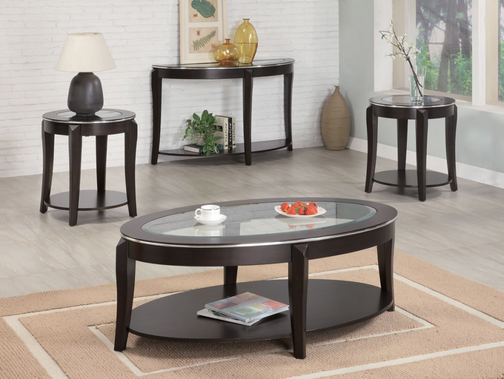 Black Oval Coffee Table Sets and End Tables