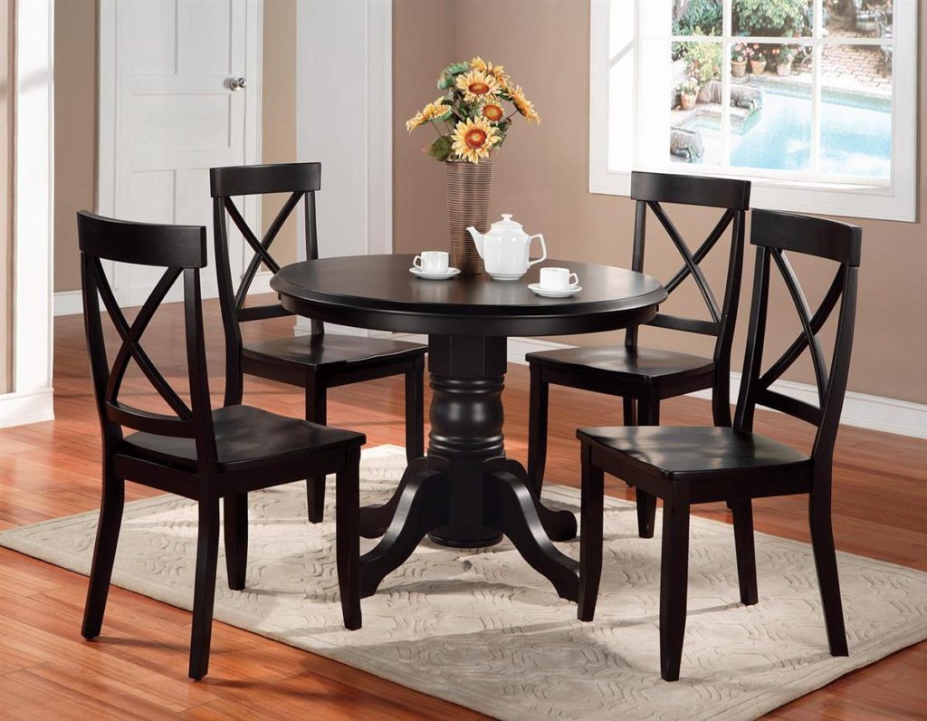 Round Dining Table Set 4 for Small Dining Room