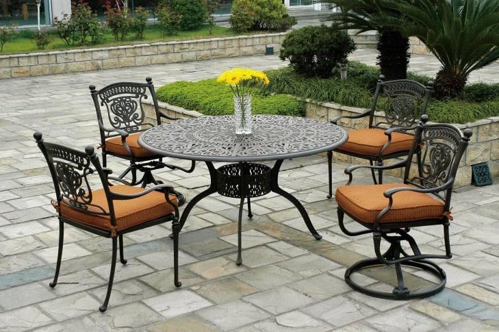 luxury wrought iron patio furniture set | eva furniture