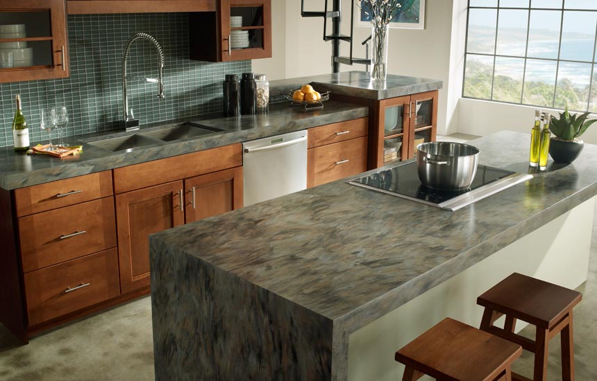 image of solid surface kitchen countertops
