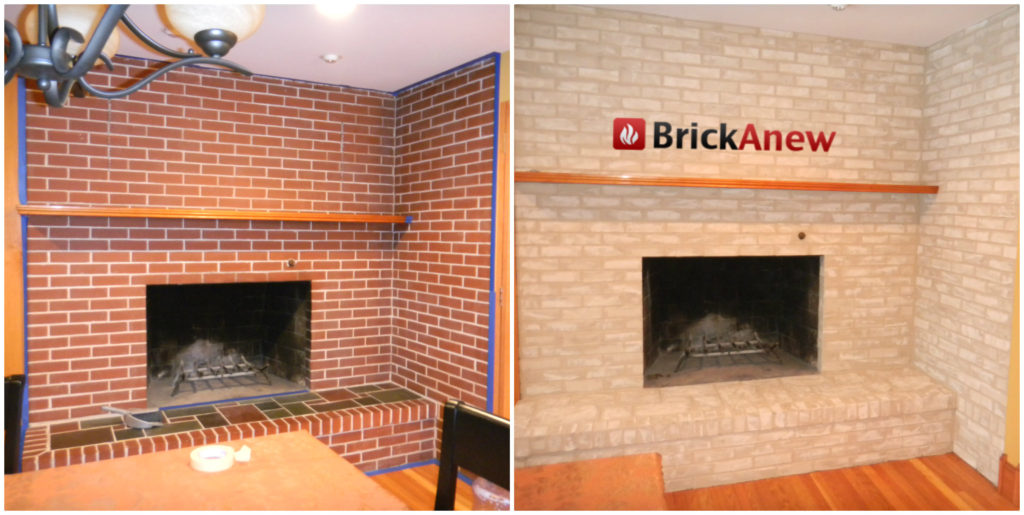 how to redo a brick fireplace