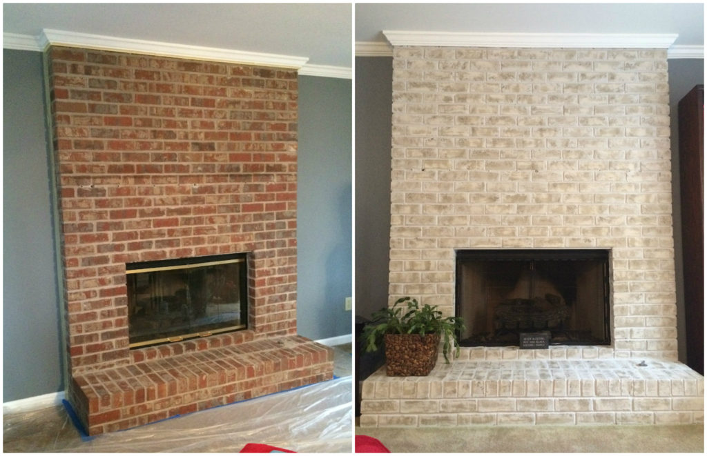 how to redo a brick fireplace