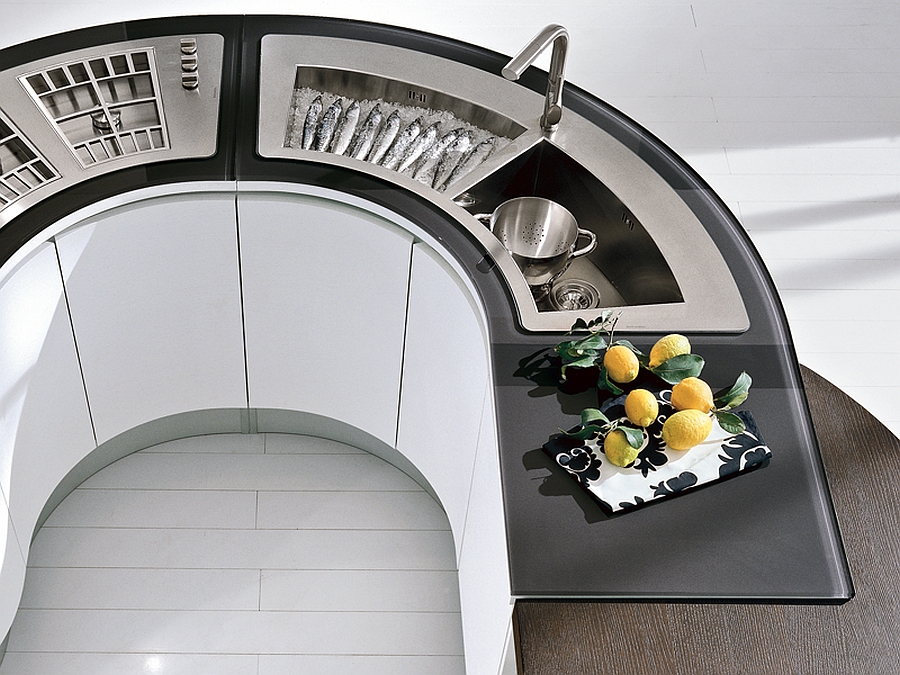stylish contemporary kitchen with savvy storage 