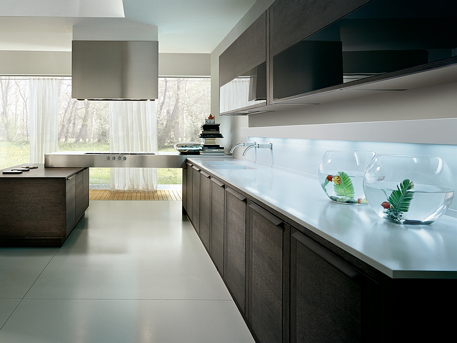 stylish contemporary kitchen with savvy storage