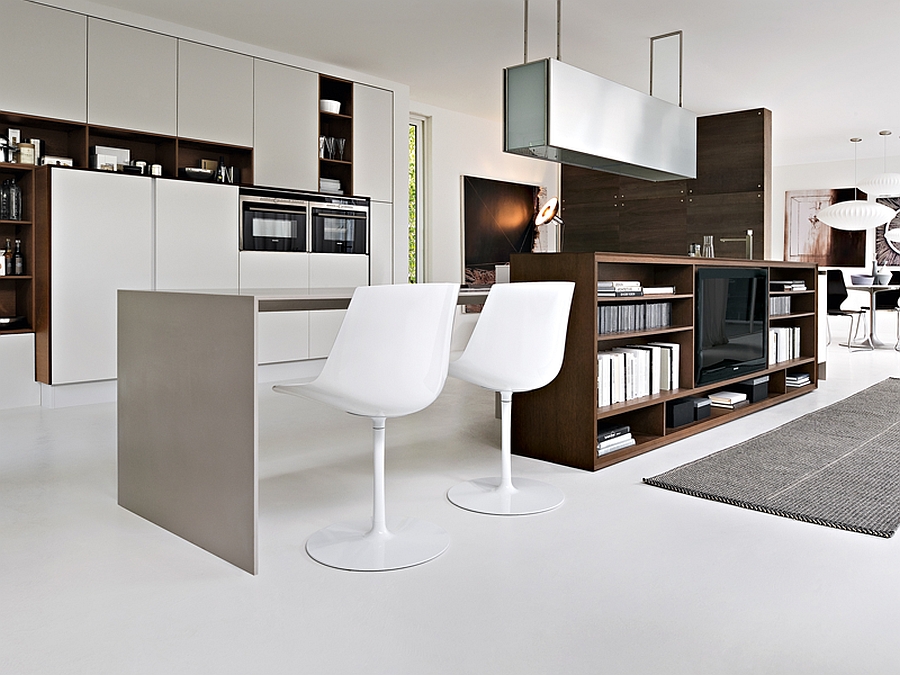 stylish contemporary kitchen with savvy storage