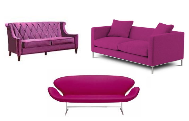 Beautiful Radiant Orchid Sofa for Living Room